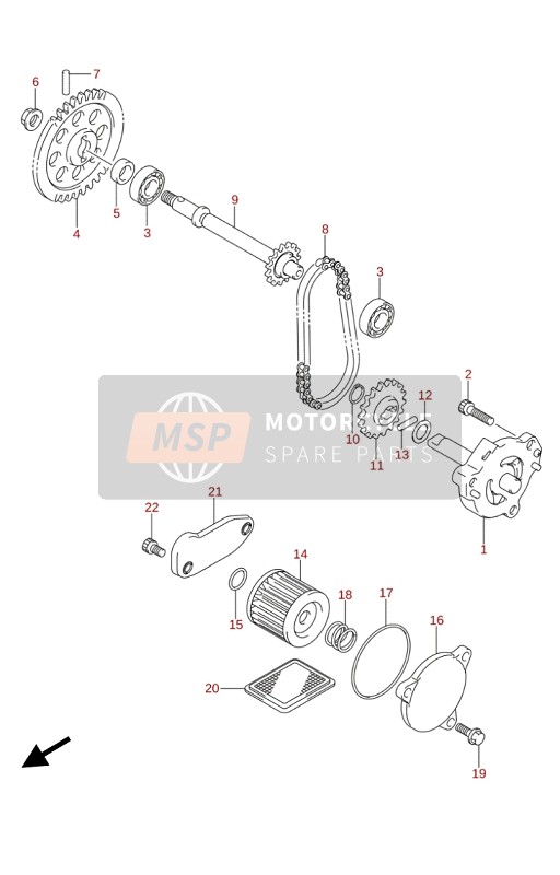 Suzuki AN400A BURGMAN 2020 ÖLPUMPE für ein 2020 Suzuki AN400A BURGMAN